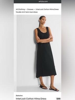 Aritzia Babaton Black Scoop Neck Tank Top